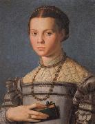 Agnolo Bronzino Portrait of a Little Gril with a Book France oil painting reproduction